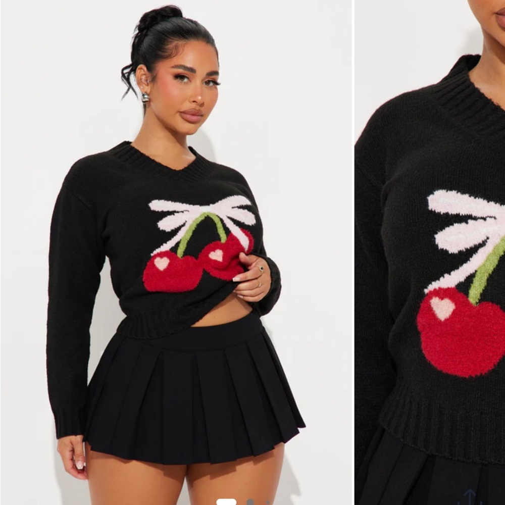 Fashion Nova Black Cherry Sweater